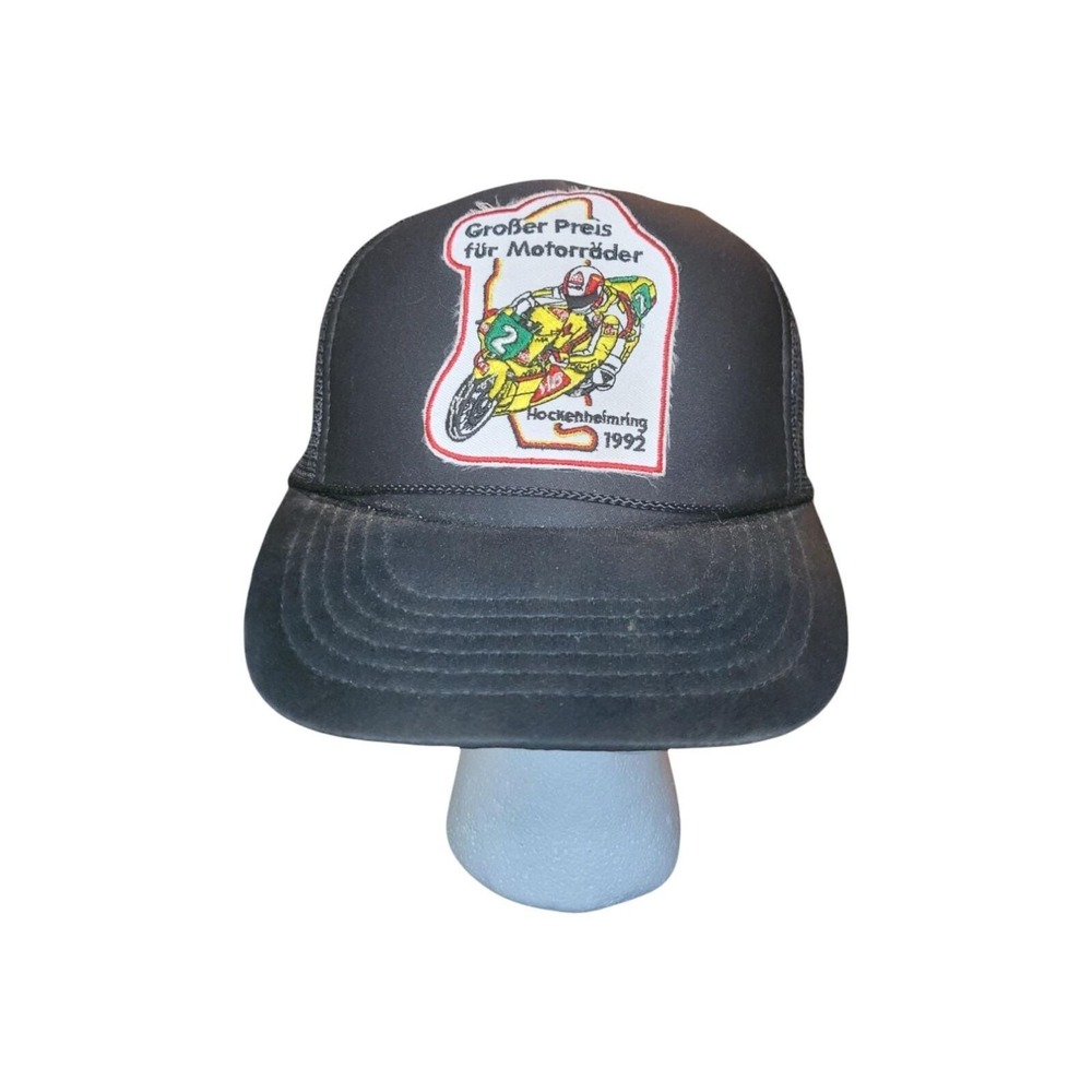 Vintage 1992 Hockenheimring Motorcycle Racing Snapback Trucker‎ Hat German Patch